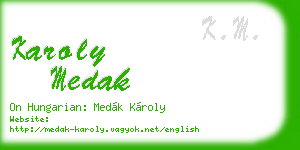karoly medak business card